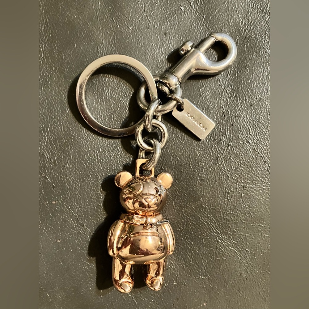 Coach Gold Bear Keychaincoach Teddy bear FOB